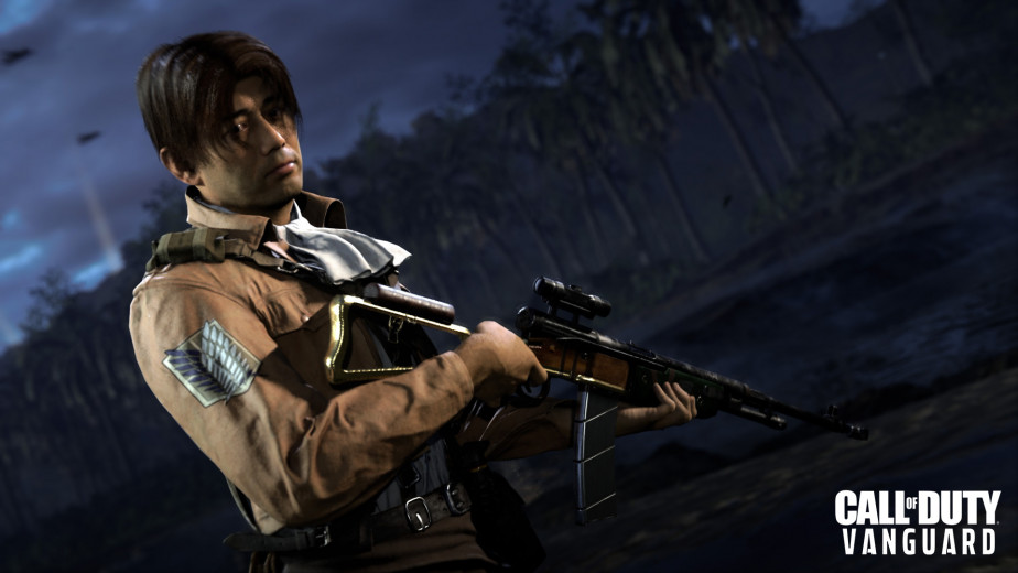 修但几勒？《Call of Duty: Vanguard》×《Attack on Titan》进行联动合作，推出“利威尔”兵长的捆绑包。