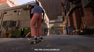 站在光滑的地上摩擦。滑板模拟游戏《Skate》系列最新作正式定名为《Skate.》，将以免费形式推出。