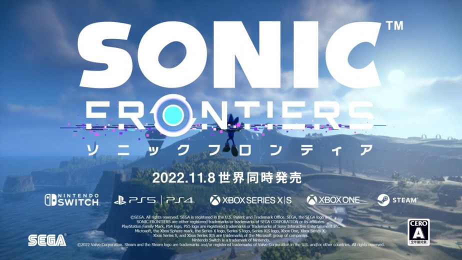官方意外公布《Sonic》系列开放世界新作《Sonic Frontiers》具体发售日，预定将在 11 月 8 日正式发售！