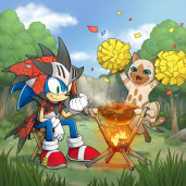 游戏未售联动先曝！《Sonic Frontiers》宣布与《Monster Hunter》系列联动，索尼克穿上雄火龙套装！
