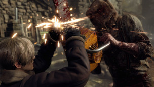 小刀挡电锯。《Resident Evil 4 Remake》实机演示画面公开，本作将在 2023 年 3 月 24 日推出！