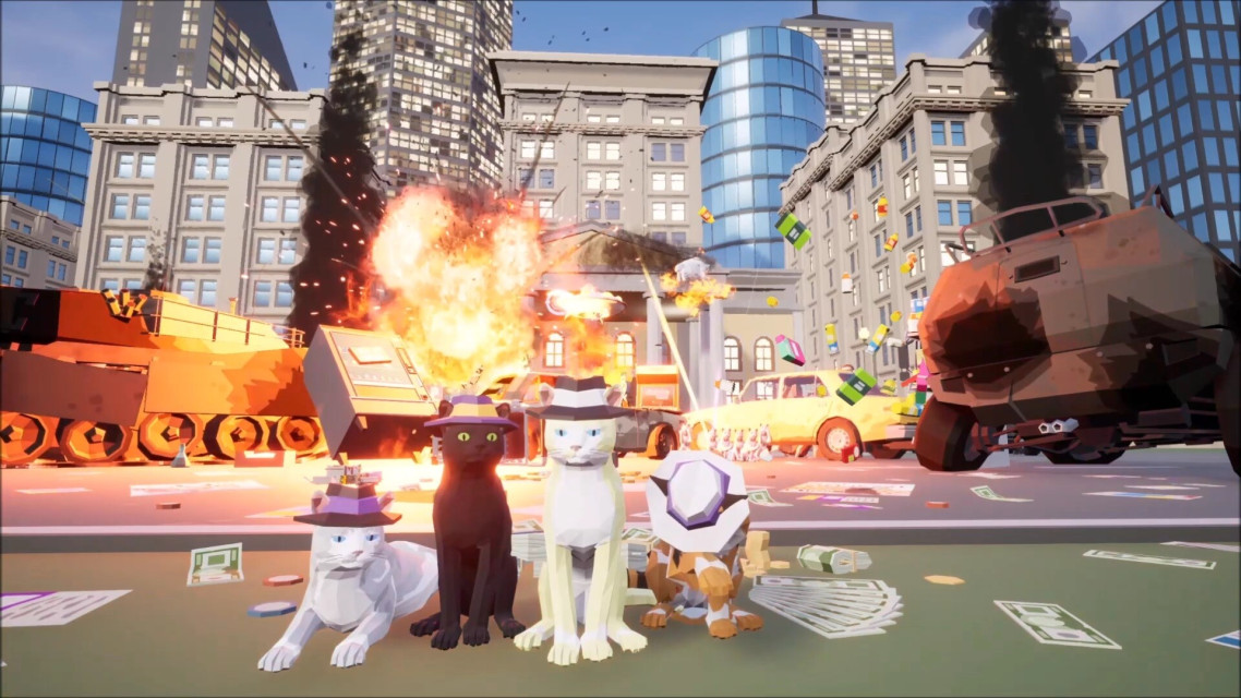 猫猫打劫？《Heist Kitty: Cats Go a Stray》正式发表，猫猫元素结合 GTA 玩法！