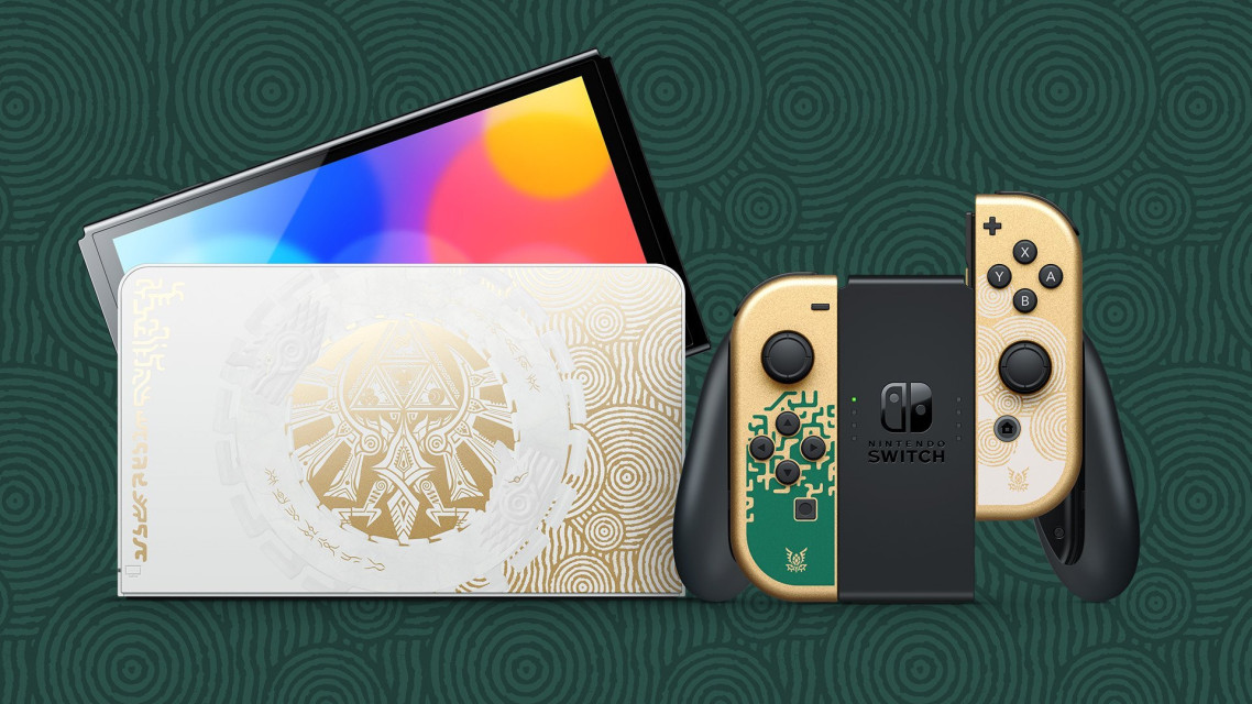 《塞尔达传说 王国之泪》限定任天堂 Switch OLED 主机正式发表，即将于 4 月 28 日推出！