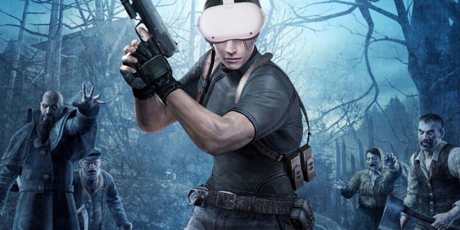 《Resident Evil 4》VR 版公开最新实机画面，演示战斗射击、行走、探索等等。