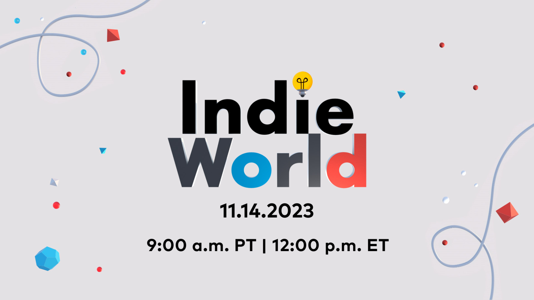 Nintendo's upcoming Indie World showcase set for early morning on November 15!