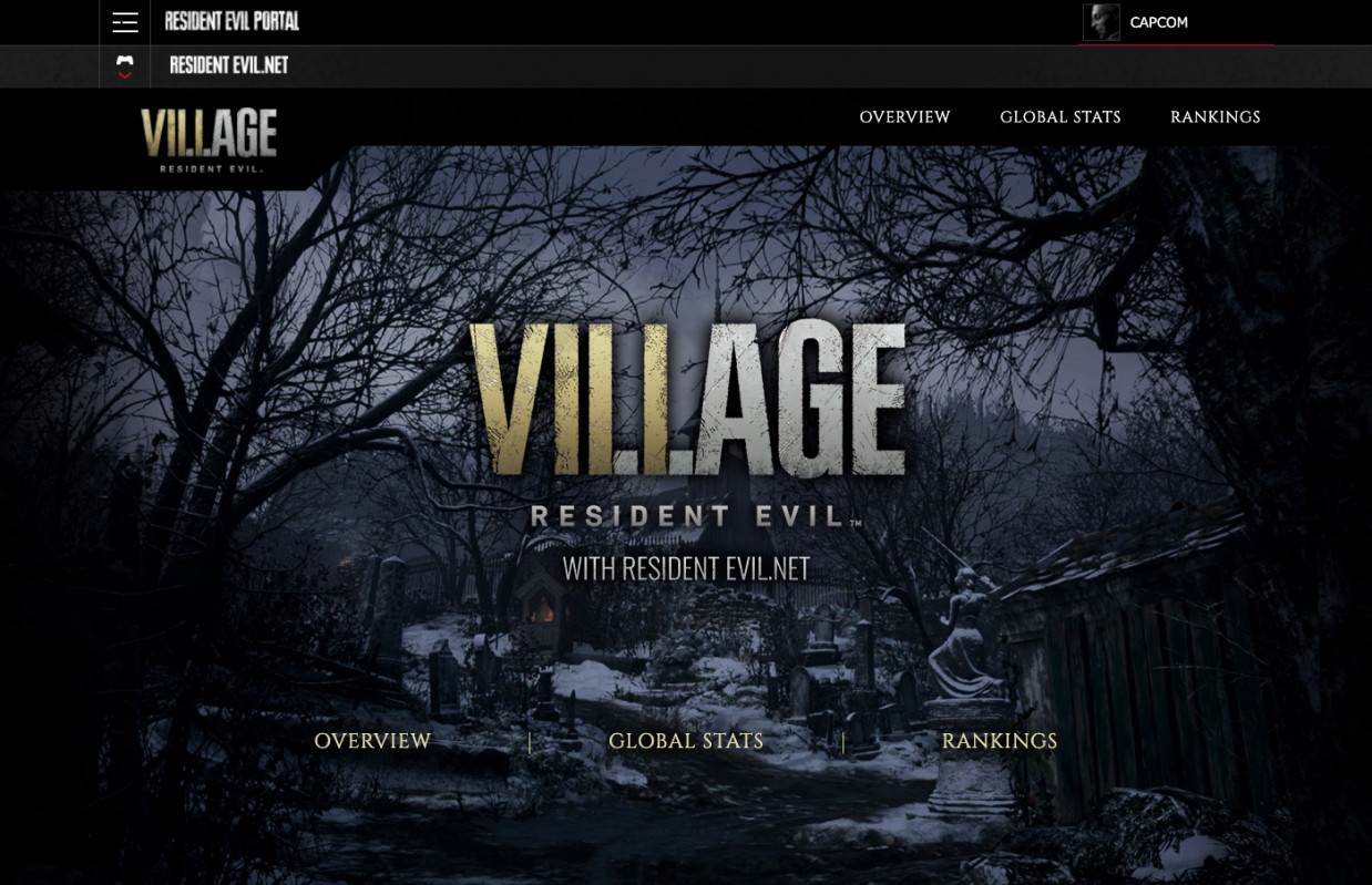 免费网络服务 RE NET 将支援《Resident Evil 8:Village》，可查看游玩数据统计以及全球通关时间排行!