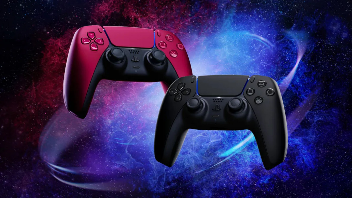Playstation 5 游戏手柄 DualSense 将推出两款全新“星尘红”与“午夜黑”配色，预计 6 月份发售！