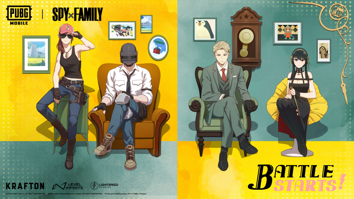 大逃杀游戏《PUBG Mobile》与《SPY×FAMILY》联动合作即日启动！