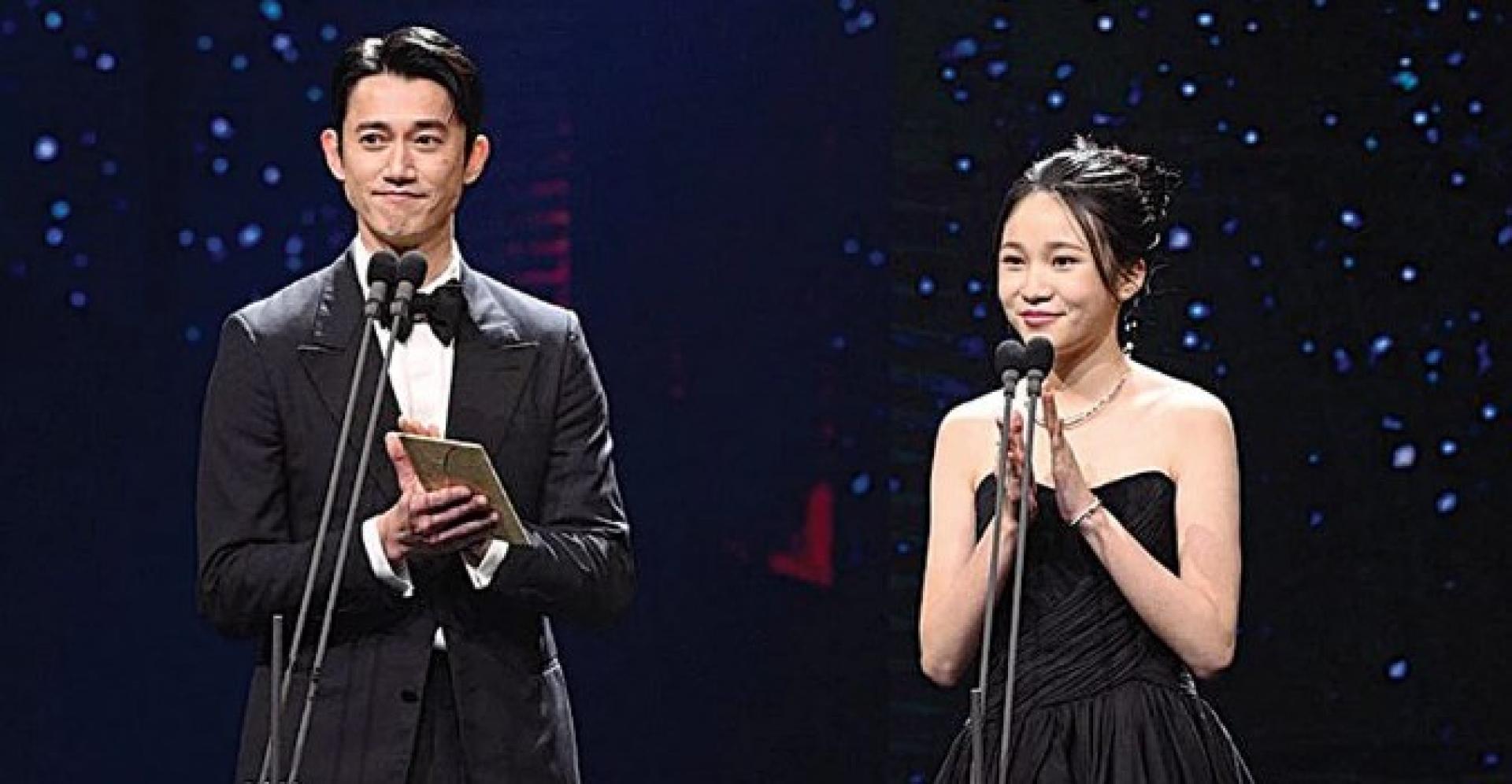 吴慷仁、林品彤一同颁发最佳女主角。