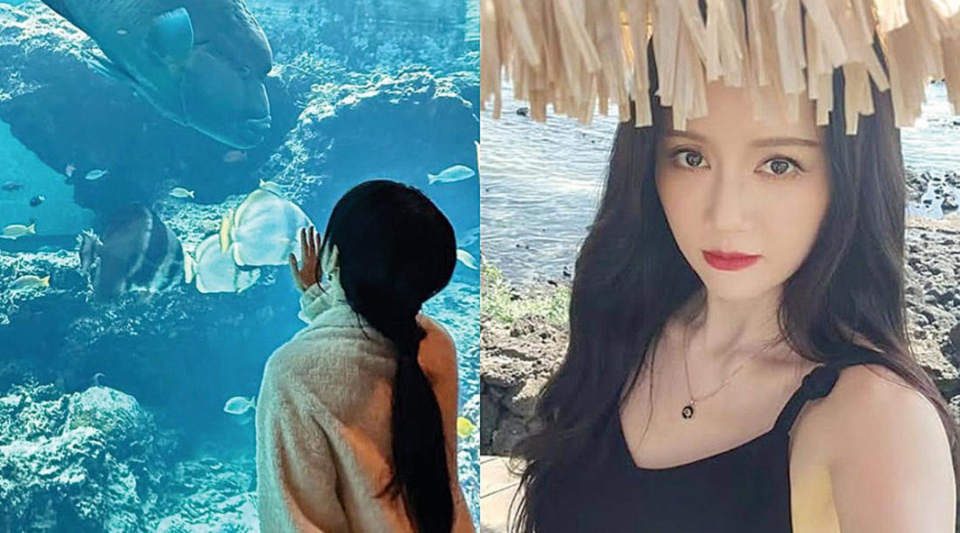 陈乔恩分享逛水族馆的感触。