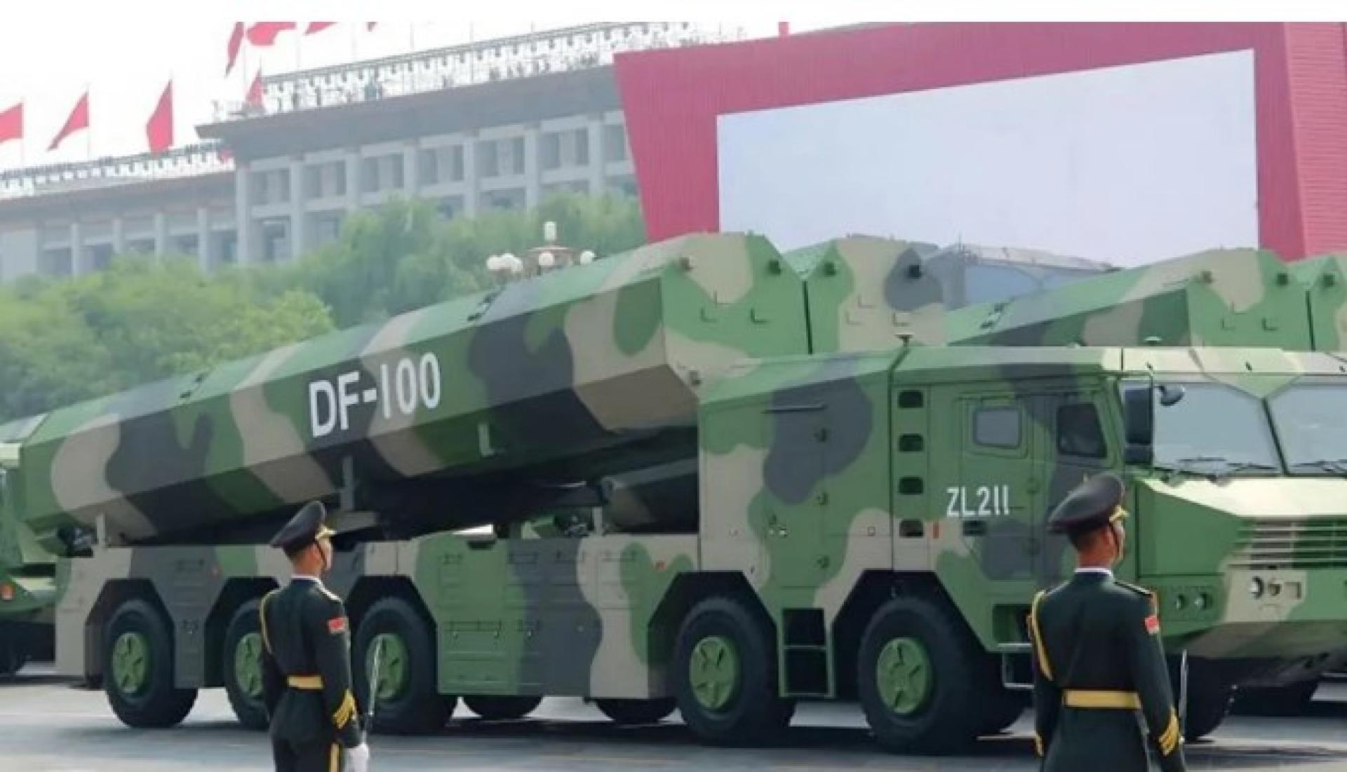 东风-100巡航导弹曾在2019年中国大阅兵时亮相。（图：新华社）
