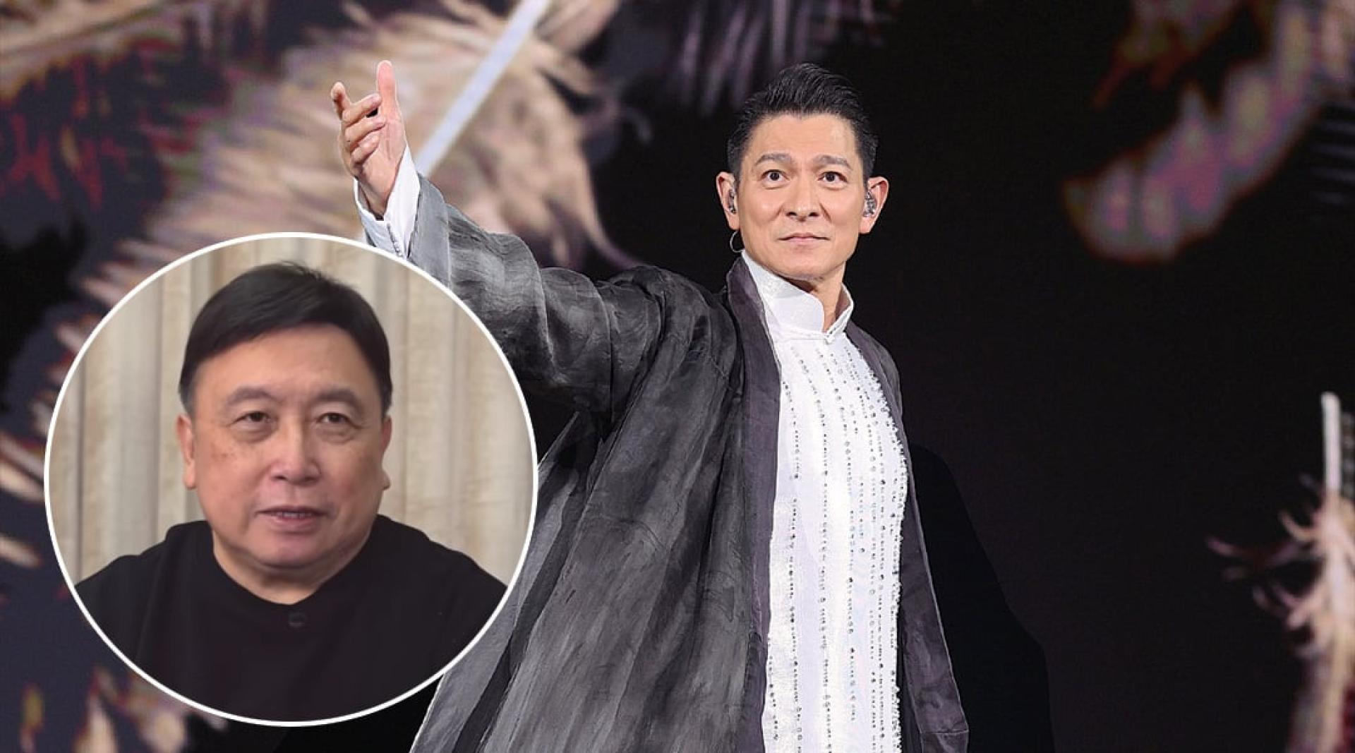 刘德华一直都很敬业，不论是唱歌还是演戏。圈图为王晶。