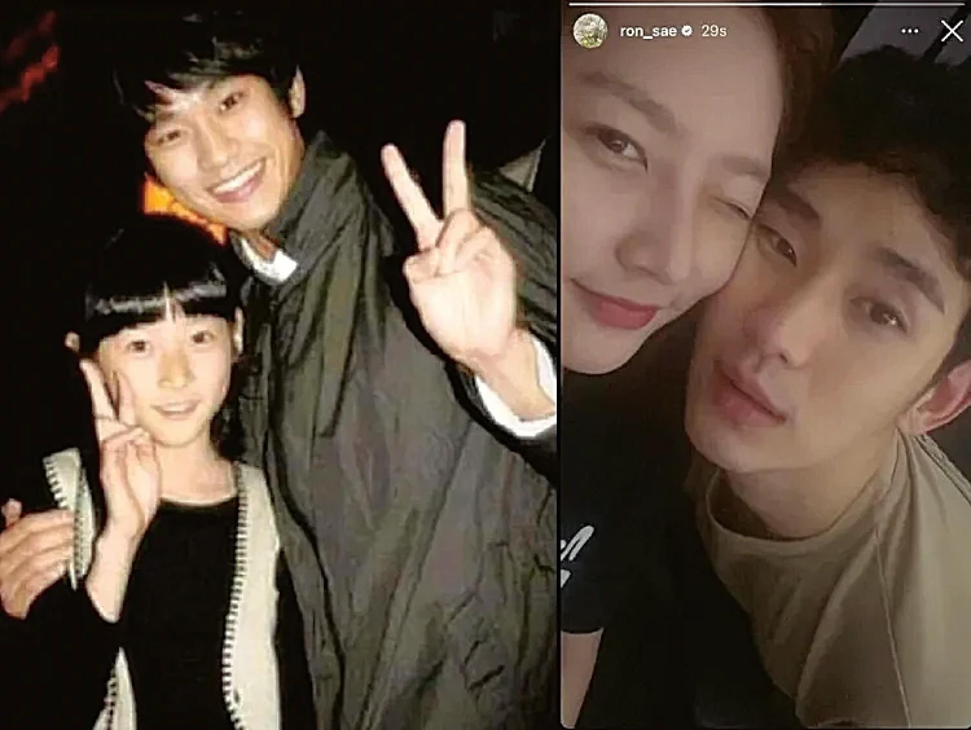 金赛纶在童星时期曾与金秀贤合照，长大后成为同门师兄妹，去年她突然发出亲密合照，引发轩然大波。