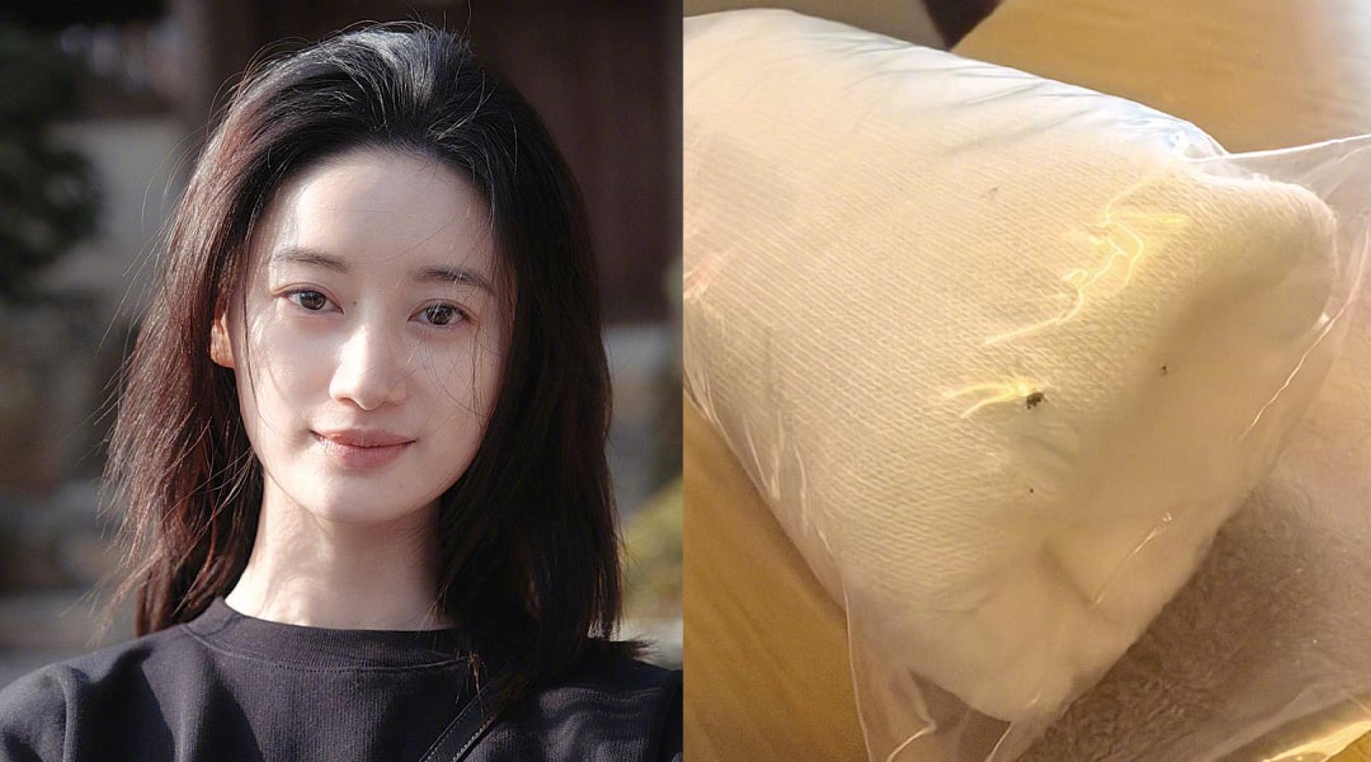 郭晓婷买到疑似发霉的免洗内裤。