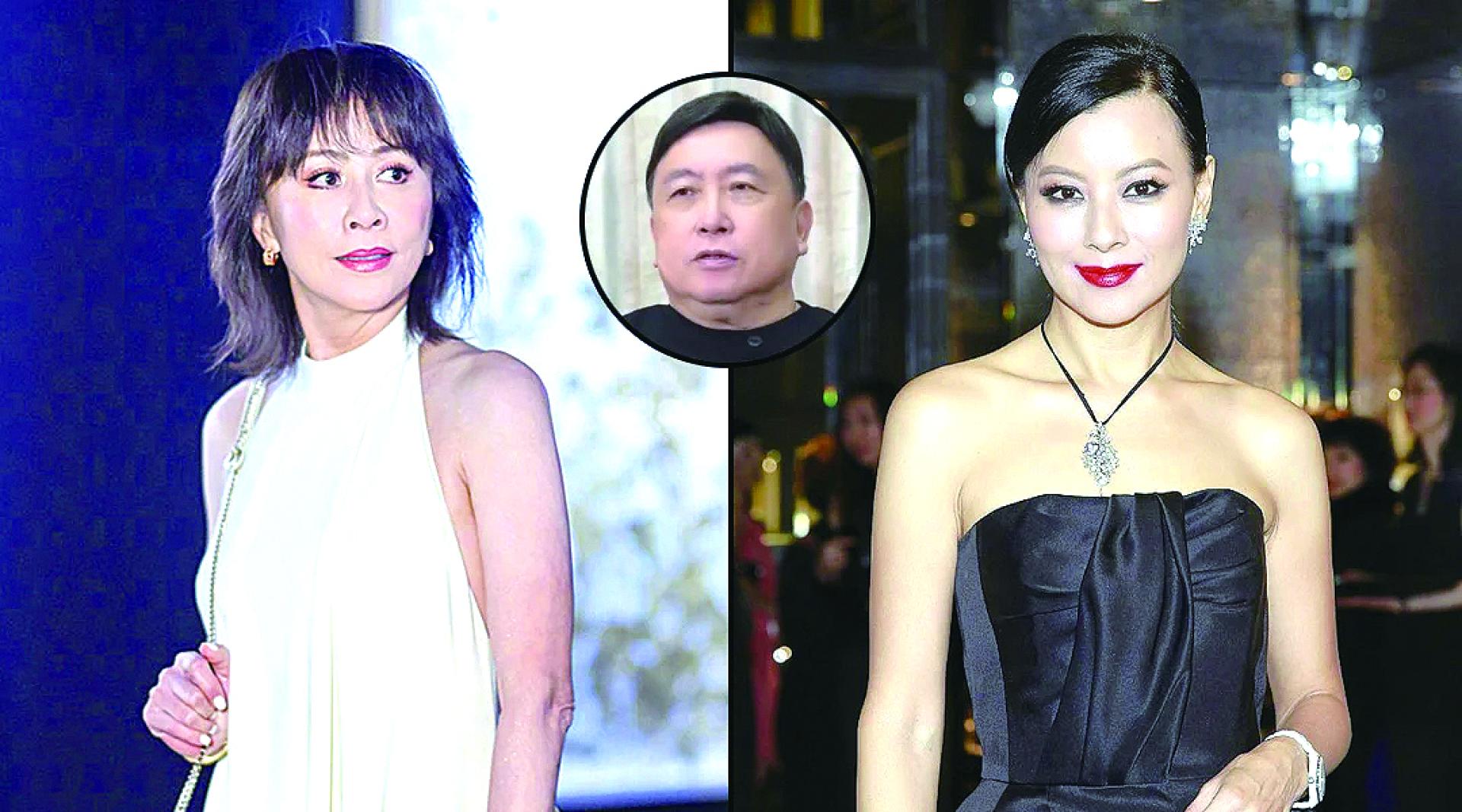（左）刘嘉玲当年无辜被挟持。（右）李美凤相夫教子，少有露面。（圈图）王晶。