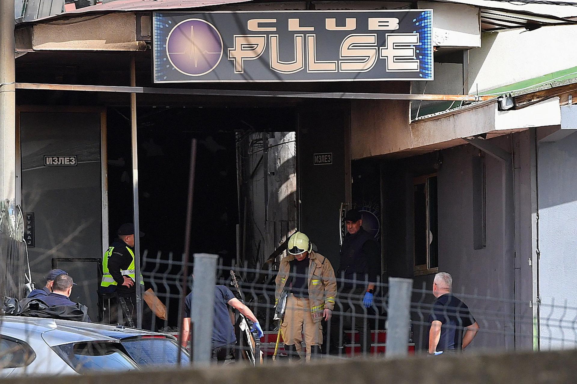 北马其顿, 夜店火灾, 迪斯科舞厅, Club Pulse, 斯科普里, 科卡尼, 死亡59人, 受伤155人, 烟火装置, 火势蔓延, 内政部长, 逮捕令, 刑事调查