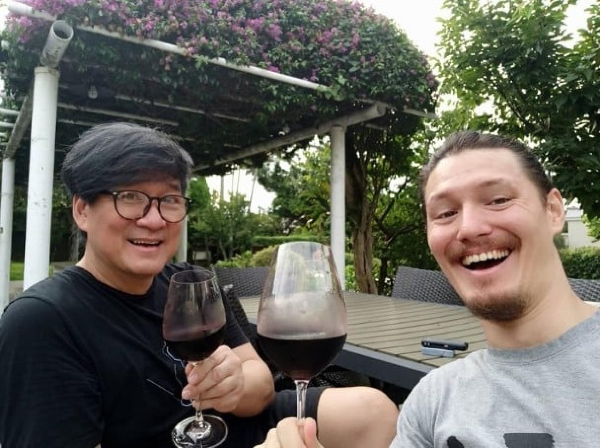 周华健和大儿子Andrew感情深厚。