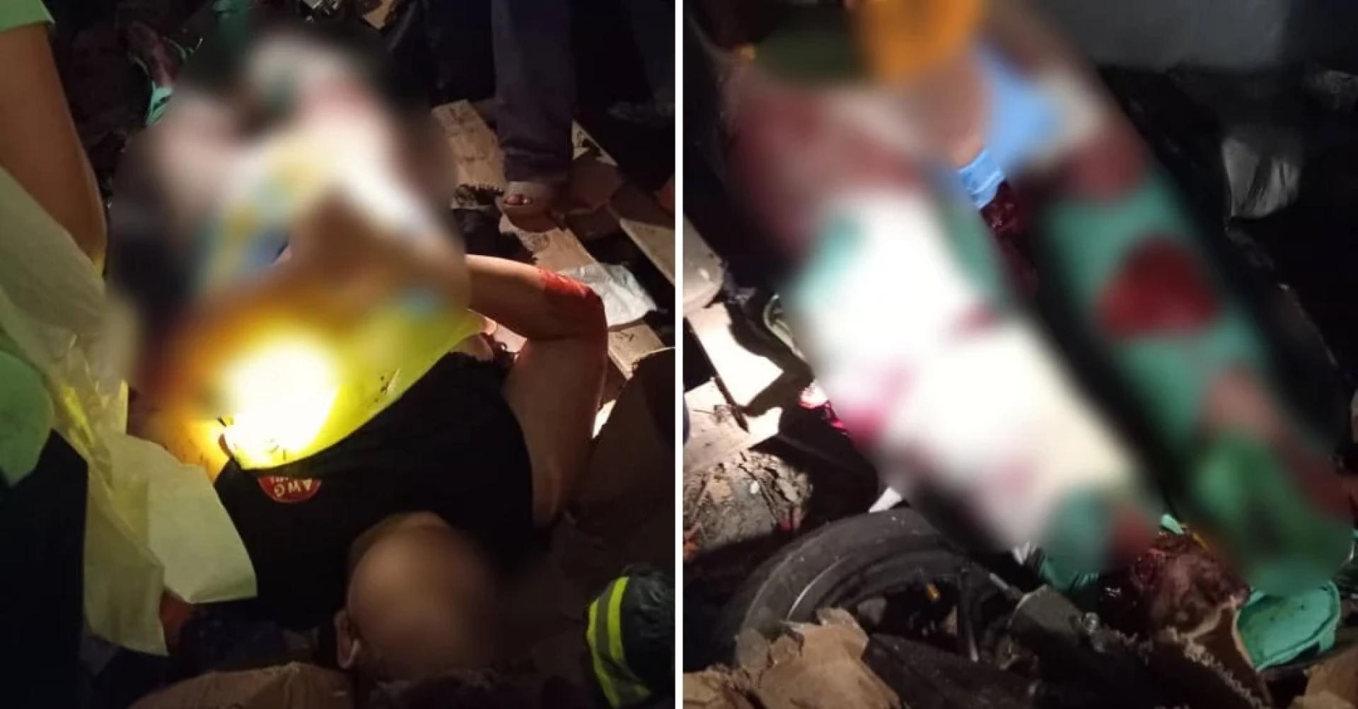 卖爆竹摊位发生突发火患，导致4名年轻男子受伤，其中一人手脚伤势严重。