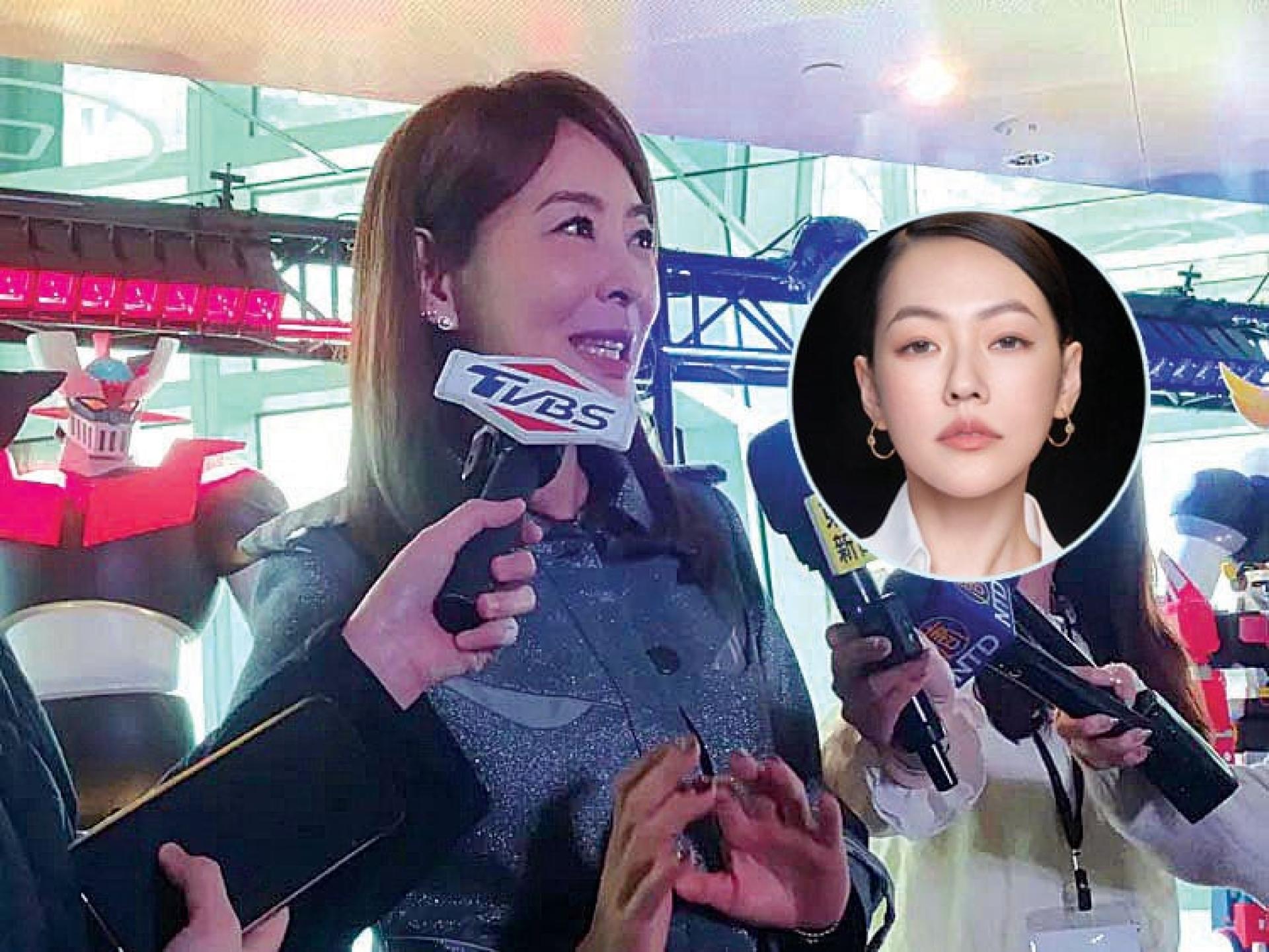 贾永婕（左）出席记者会后受访谈到小S近况。