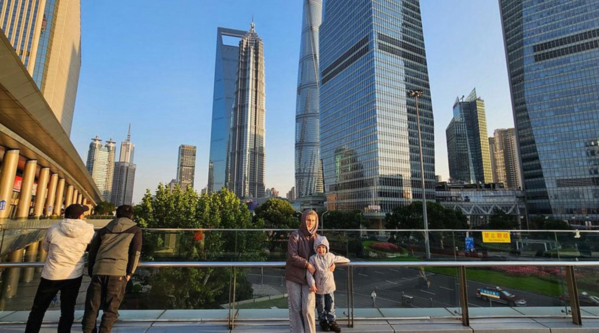 中国上海市陆家嘴金融中心区。
