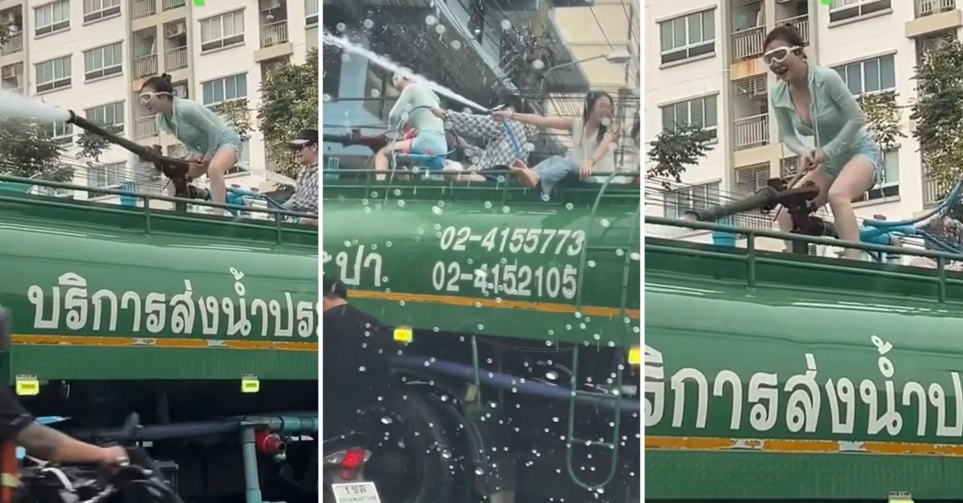 是全民共庆的传统佳节，却因这场“高空水袭”陷入文化碰撞的漩涡。