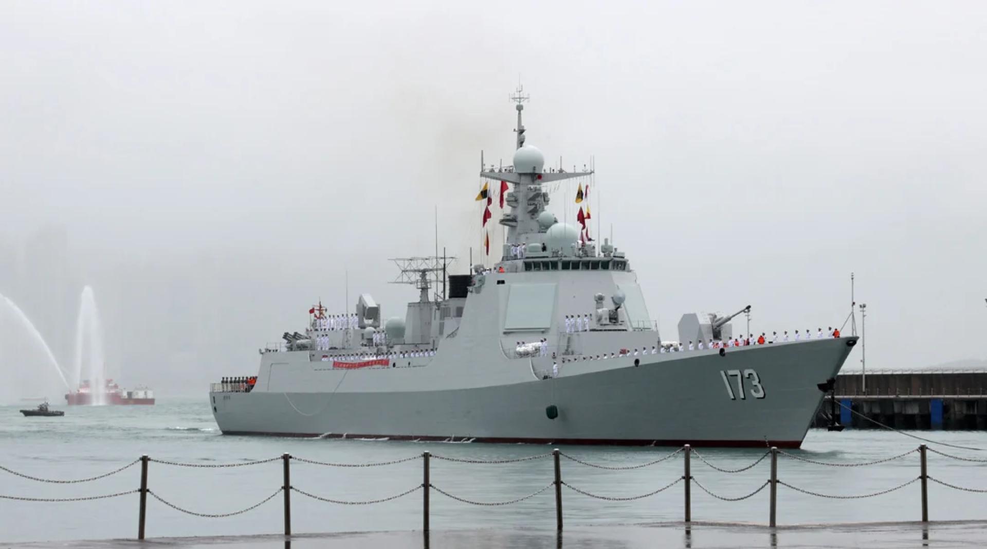 中国海军长沙舰。（档案照）