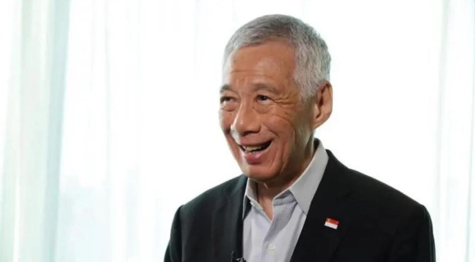 李显龙29日在上海接受新加坡媒体采访。（图：联合早报）