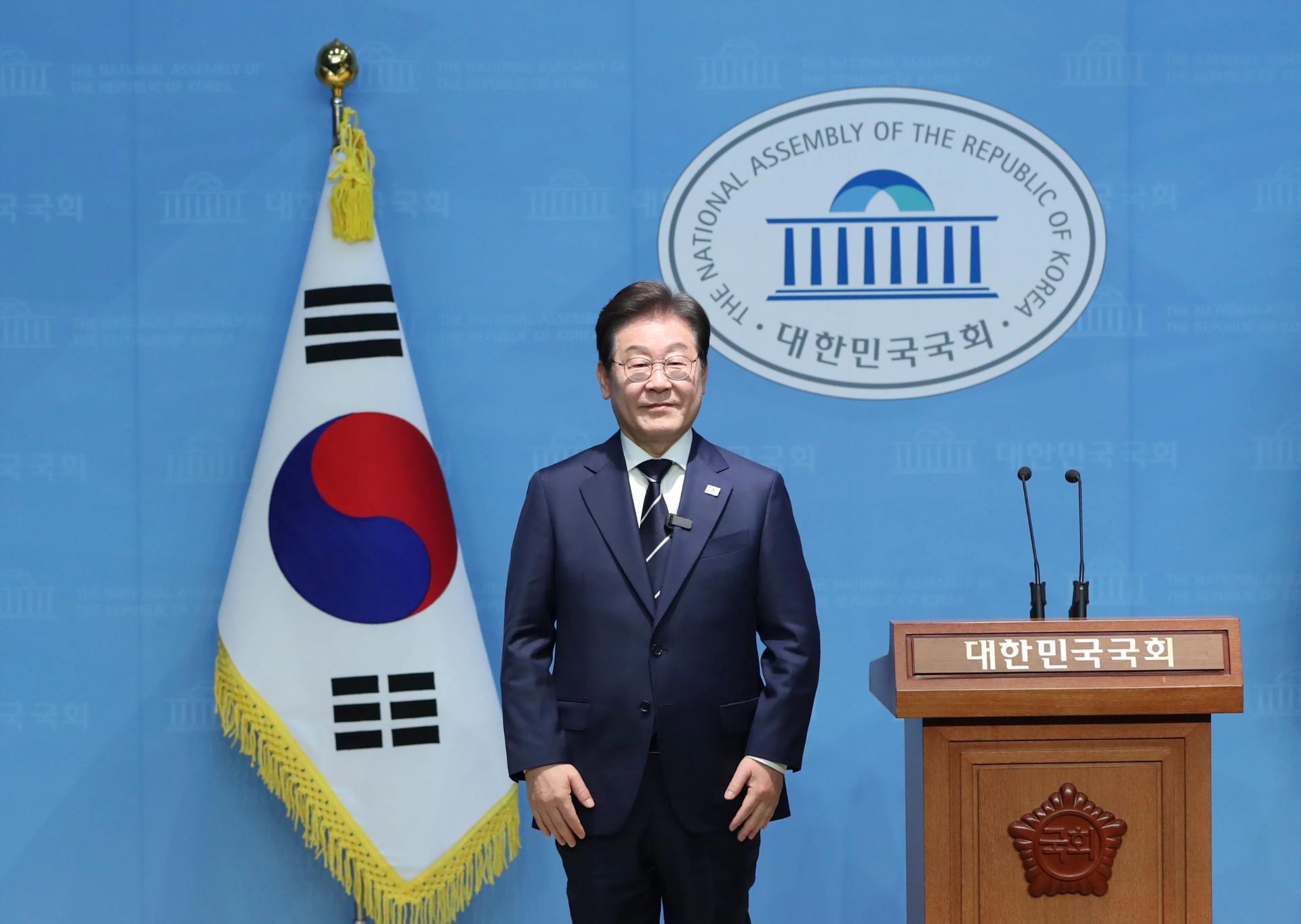 韩国最大在野党共同民主党前党魁李在明。（图：新华社）
