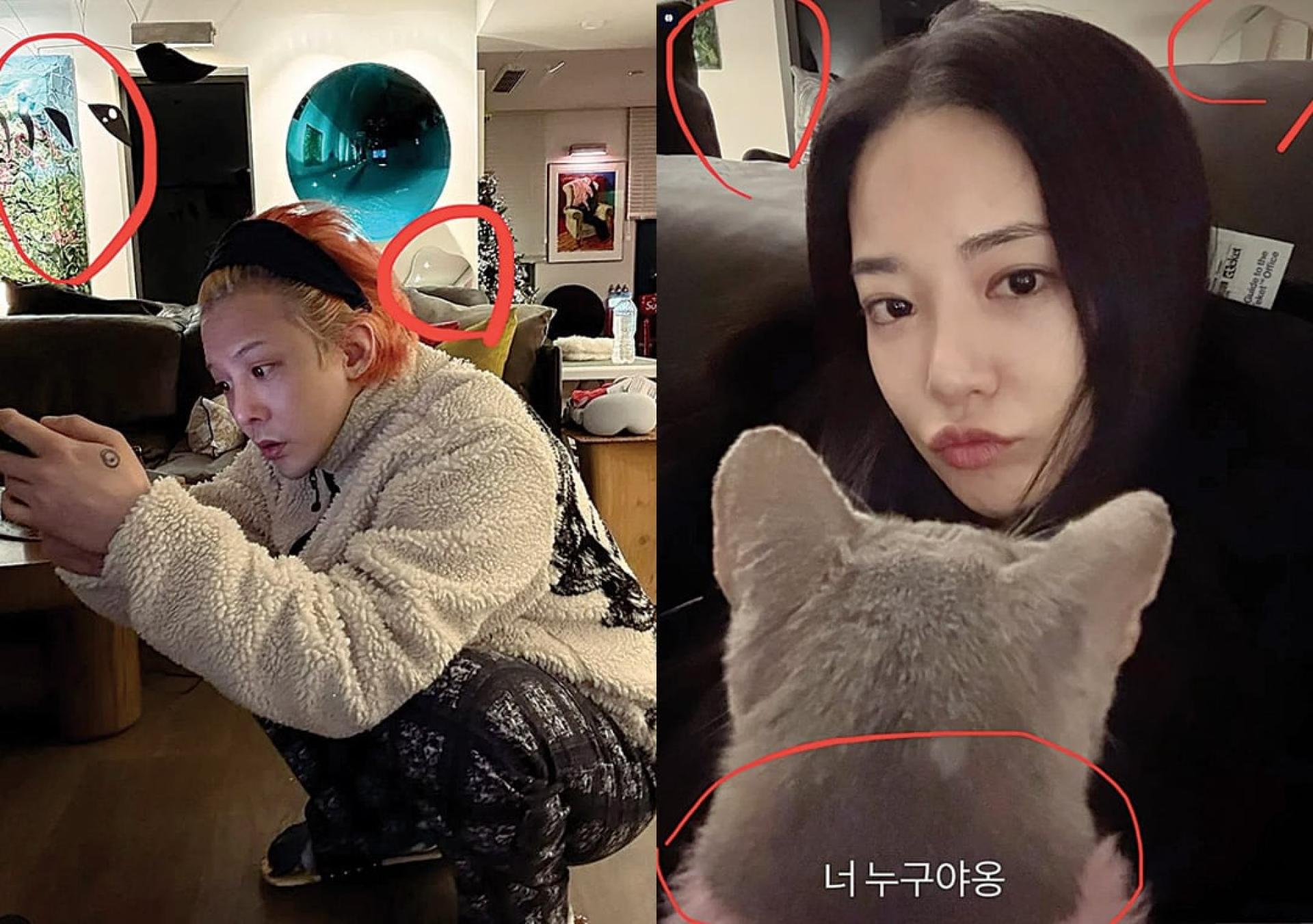 李珠妍近日自拍照和GD家长一样。