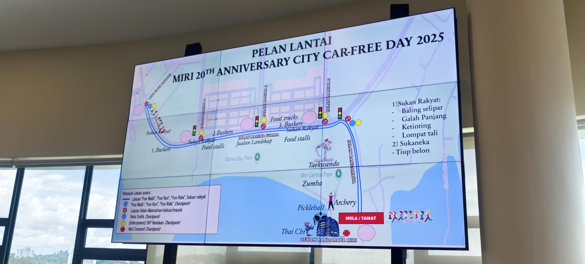 美里市政局将于5月3日（星期六）早上在美里市政局大厦举办2025年美里升格为市20周年无车日活动。