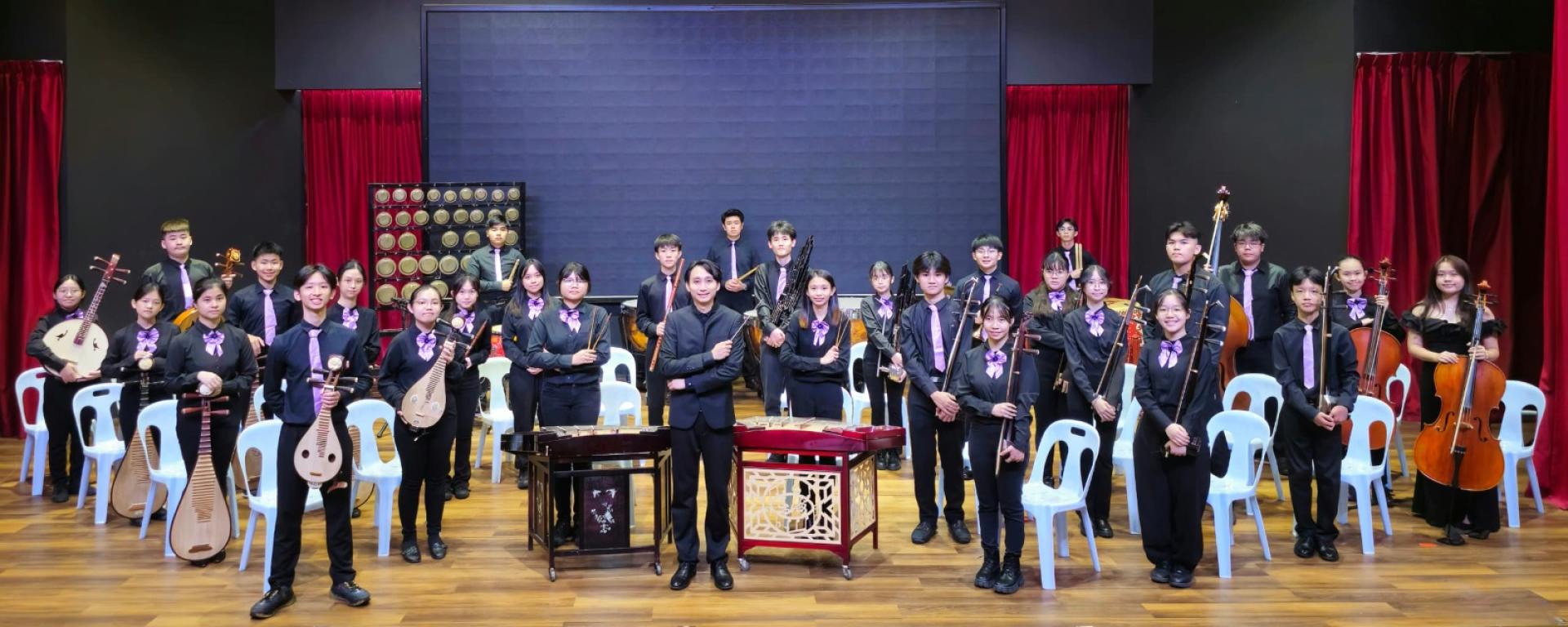 培民中学华乐团今天举行“春夏秋冬”音乐会。