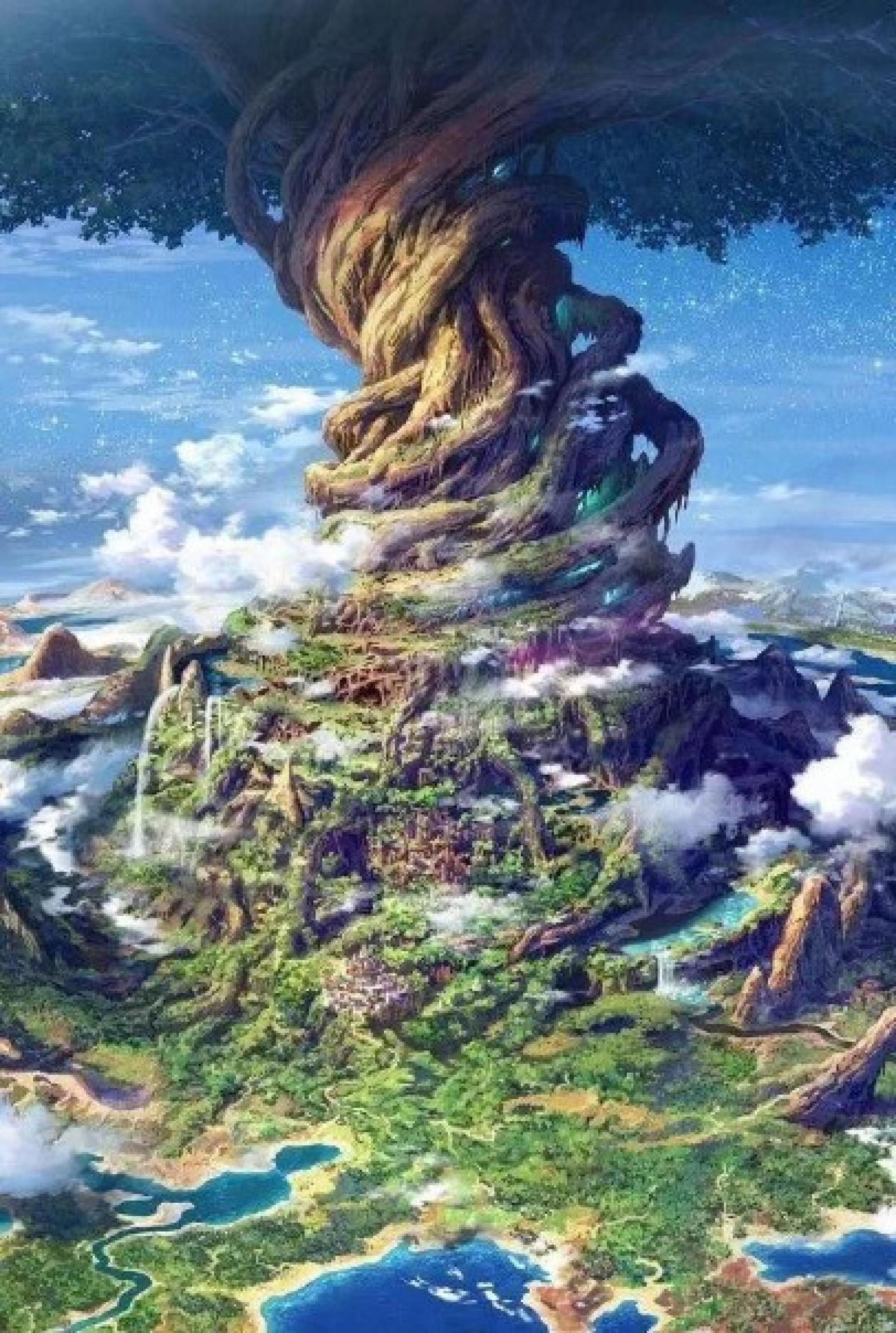传说高达数千丈，树身合围也有上千丈，树叶为红色，除了大以外，扶桑树也是太阳的栖息之处，太阳每天在扶桑树上升起。