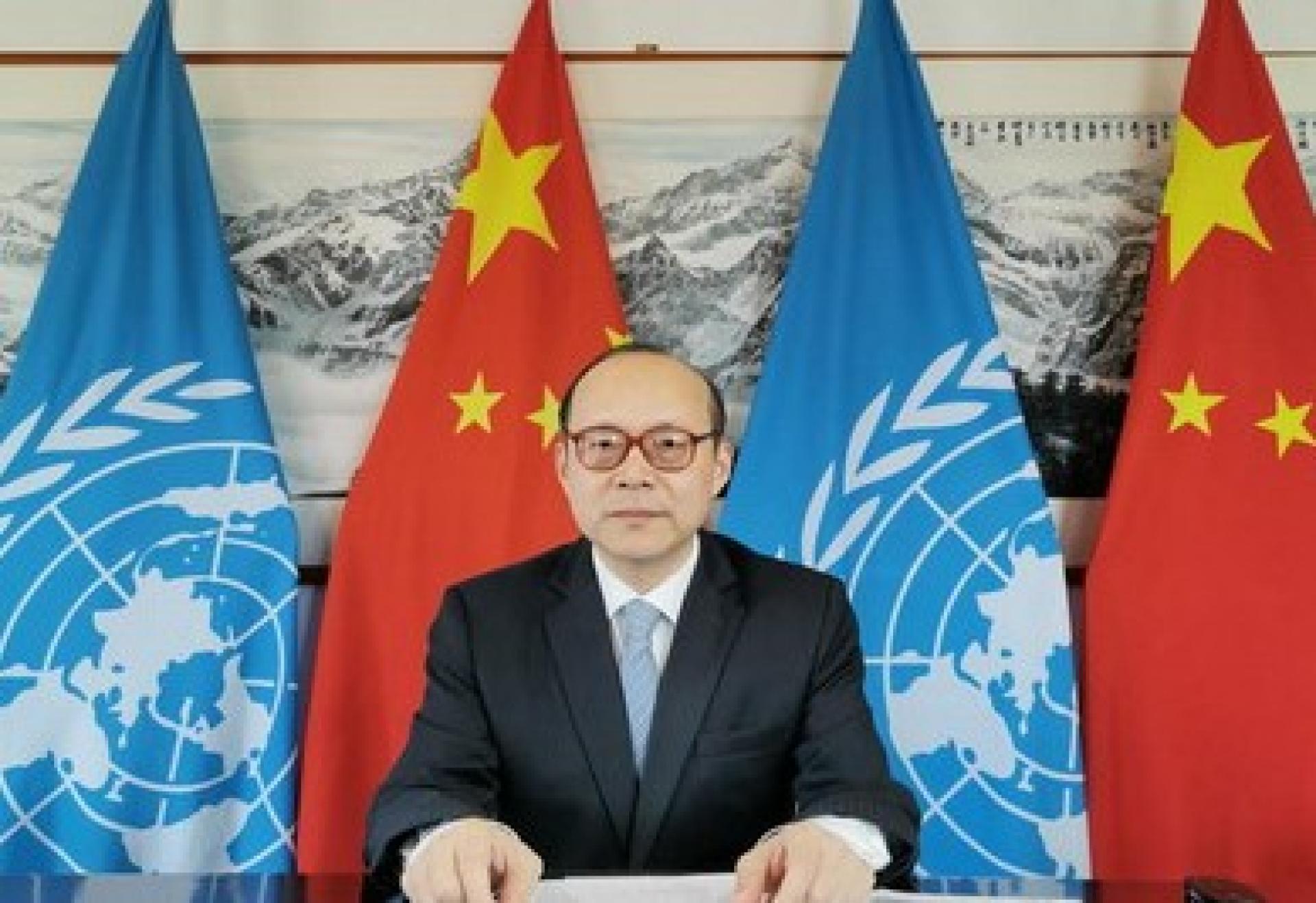 中国常驻联合国日内瓦办事处和瑞士其他国际组织代表陈旭。