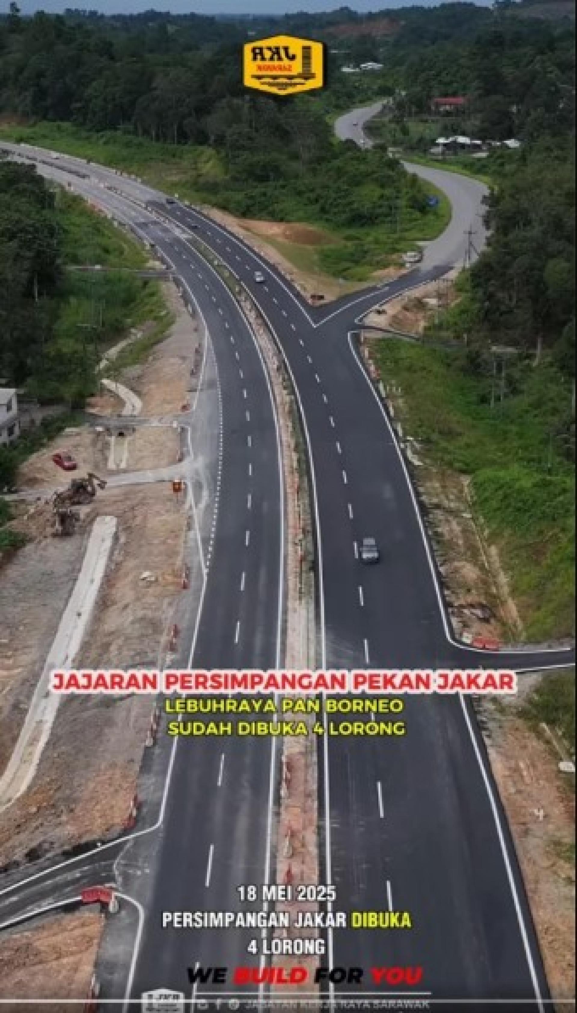 Jajaran persimpangan Pekan Jakar dibuka sepenuhnya