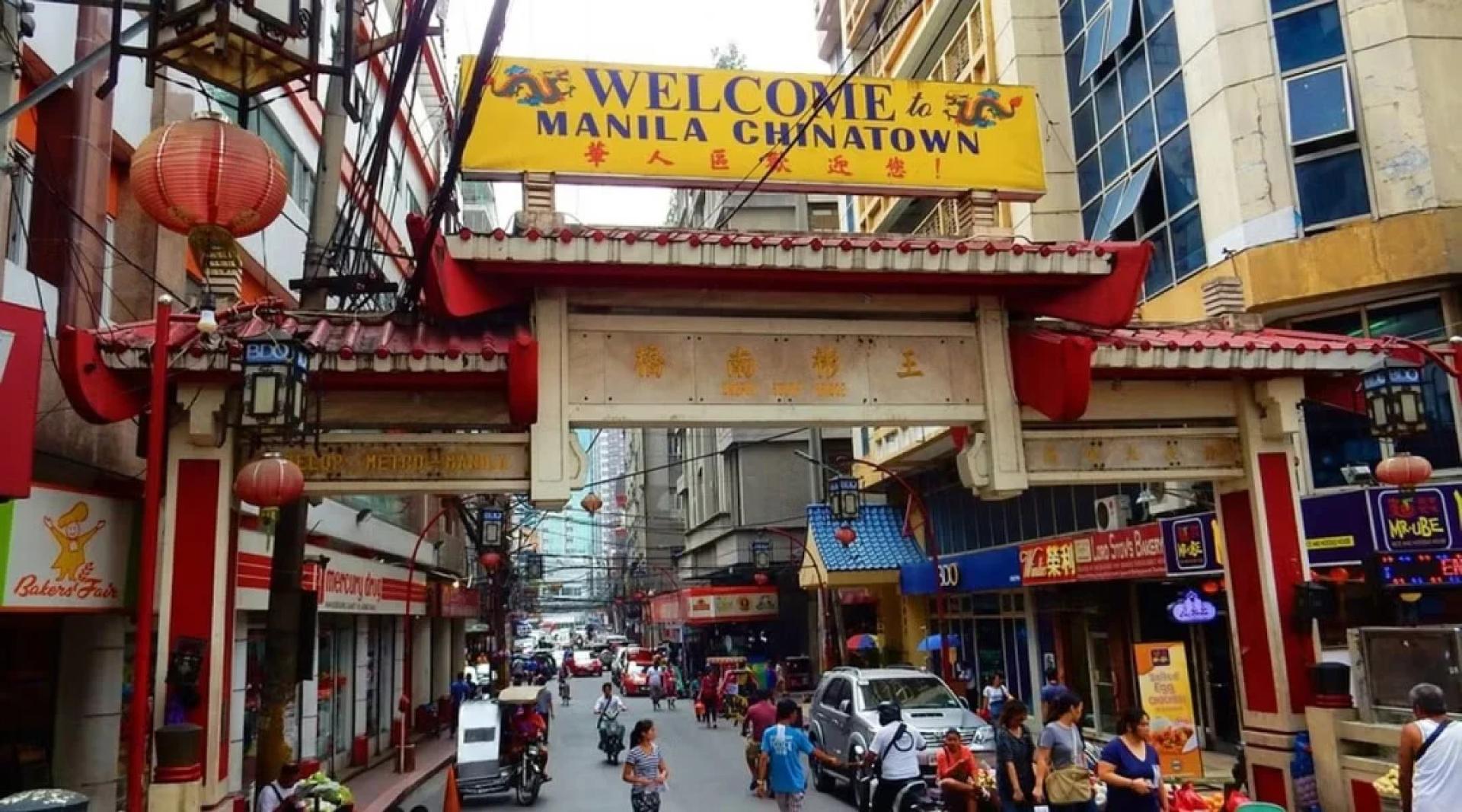 菲律宾与中国之间的南海紧张局势近年来持续升温。图为马尼拉市北部的华人区。