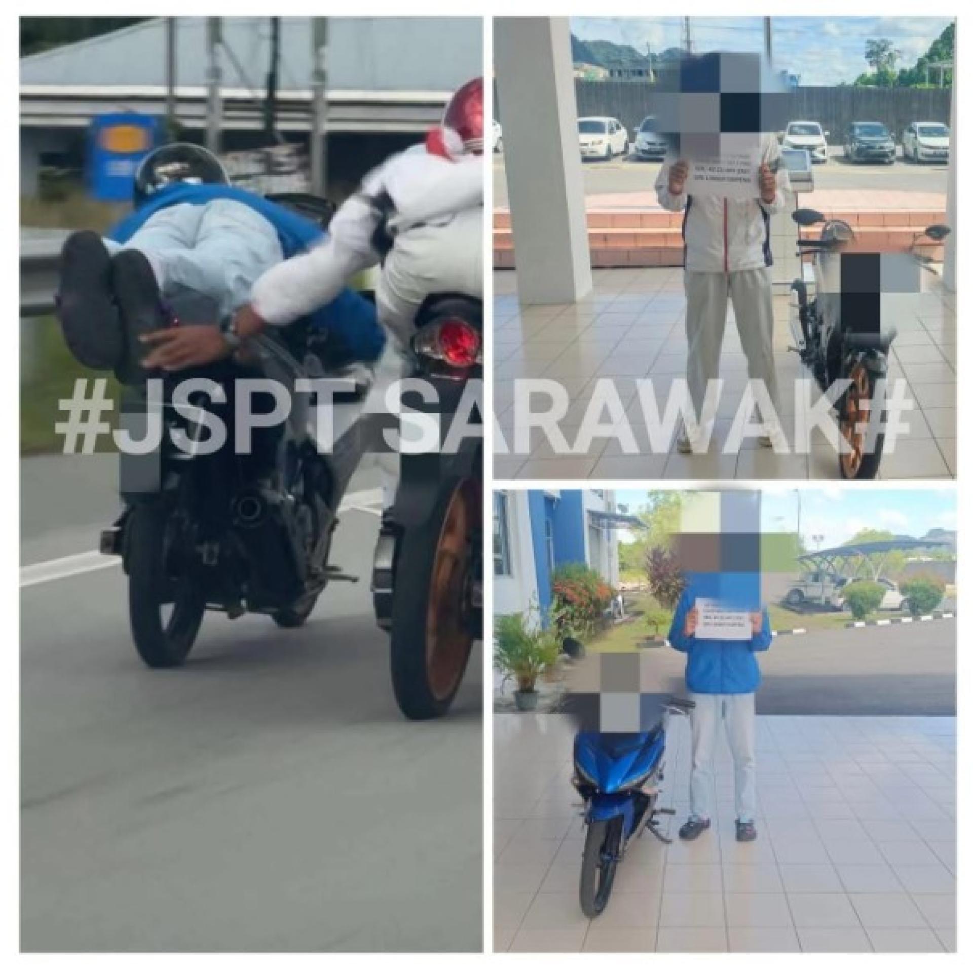 Tangkapan layar kedua-dua remaja melalukan aksi ‘superman’.