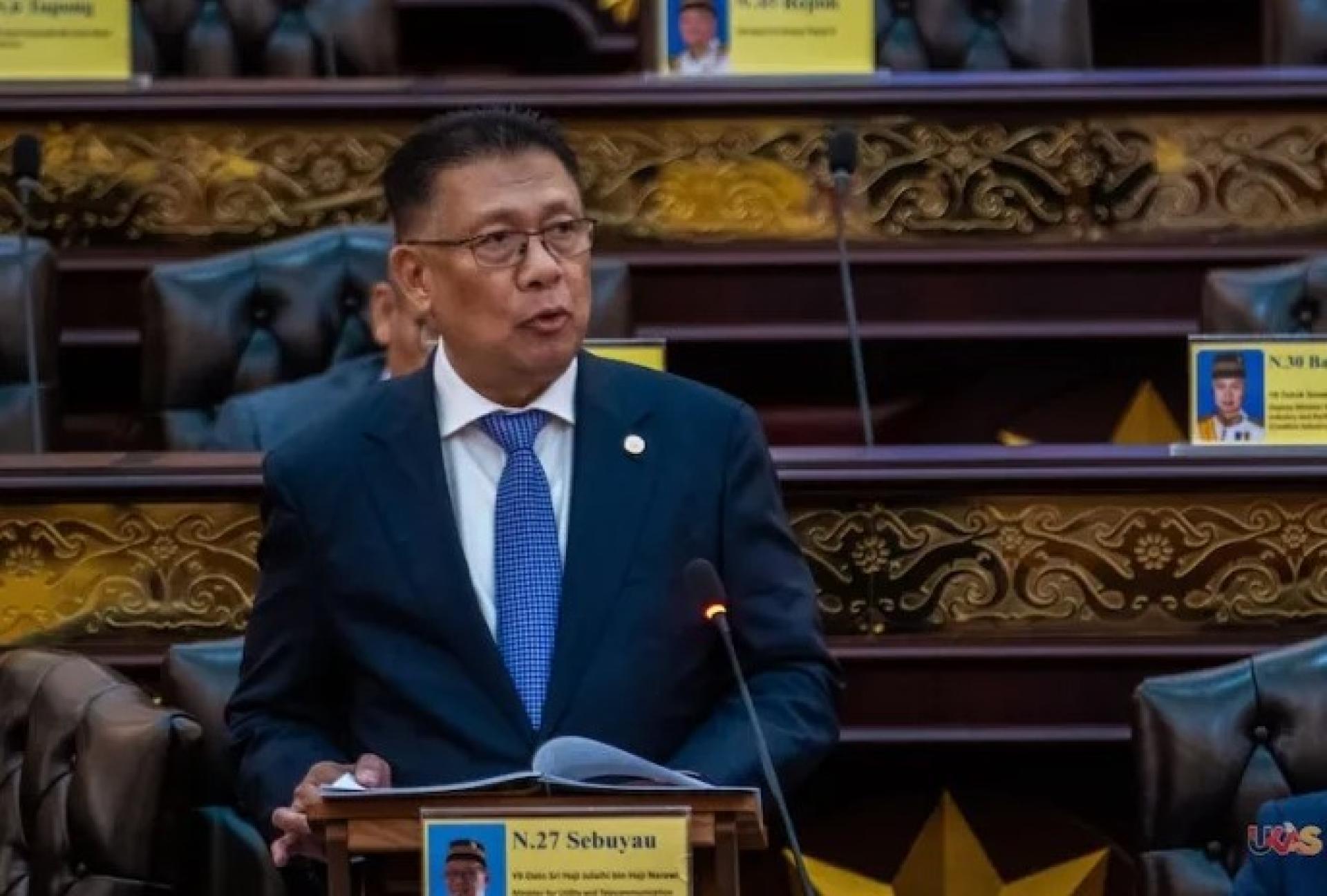 朱莱希于2025年5月26日在古晋砂拉越立法议会上发表部门总结发言。