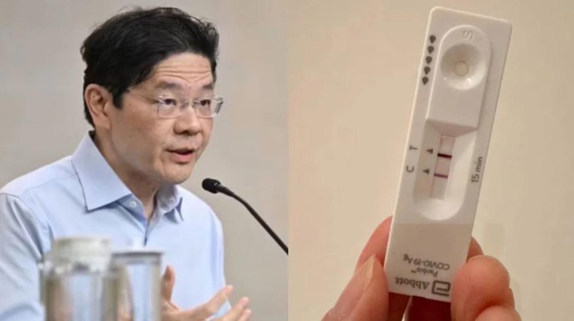 新加坡总理黄循财3日在脸书发文，贴出冠病自检仪的照片。