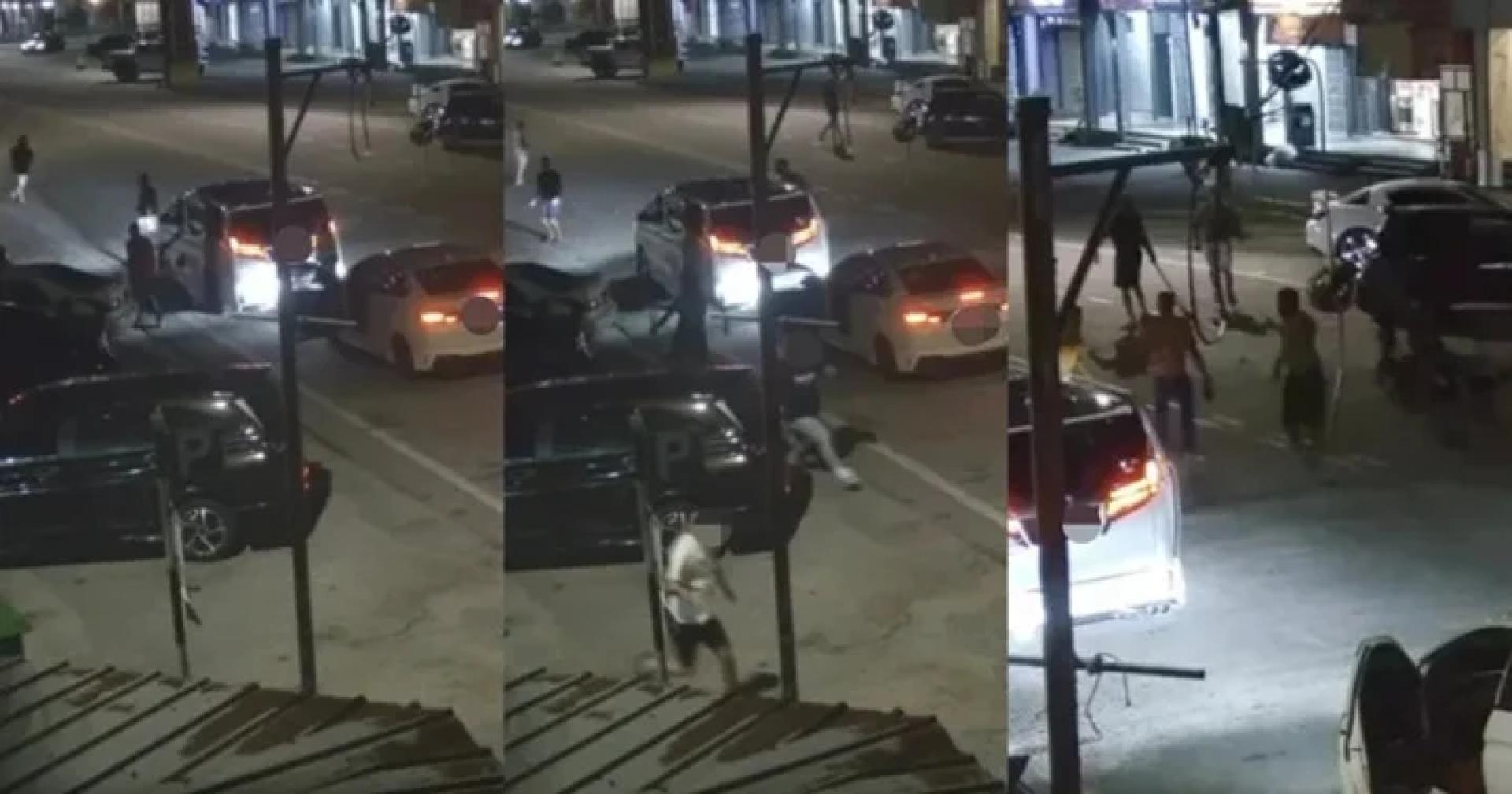 哥打峇鲁哥本苏丹路，在23日凌晨发生街头殴斗事件，警方正在追查涉案者下落。