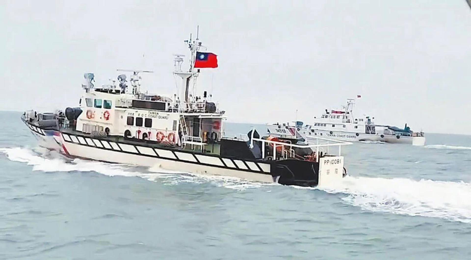 4艘中国海警船继27日下午侵扰金门海域，28日上午再度现踪金门海域，台湾海洋委员会海巡署金马澎分署调度4艘巡防艇应对，并广播要求航离。