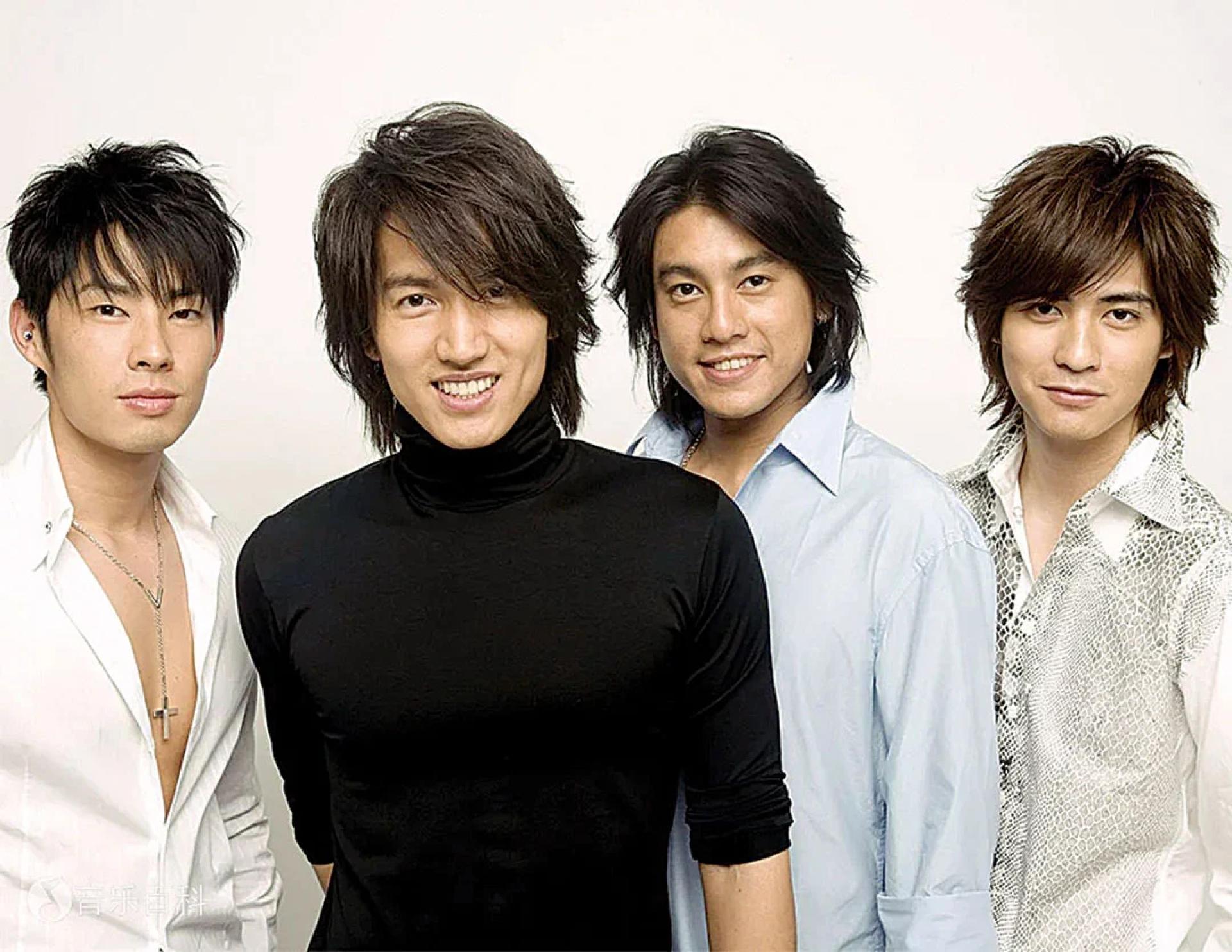 “F4”吴建豪（左起）、言承旭、周渝民（右起）、朱孝天传出要合体办25周年演唱会。