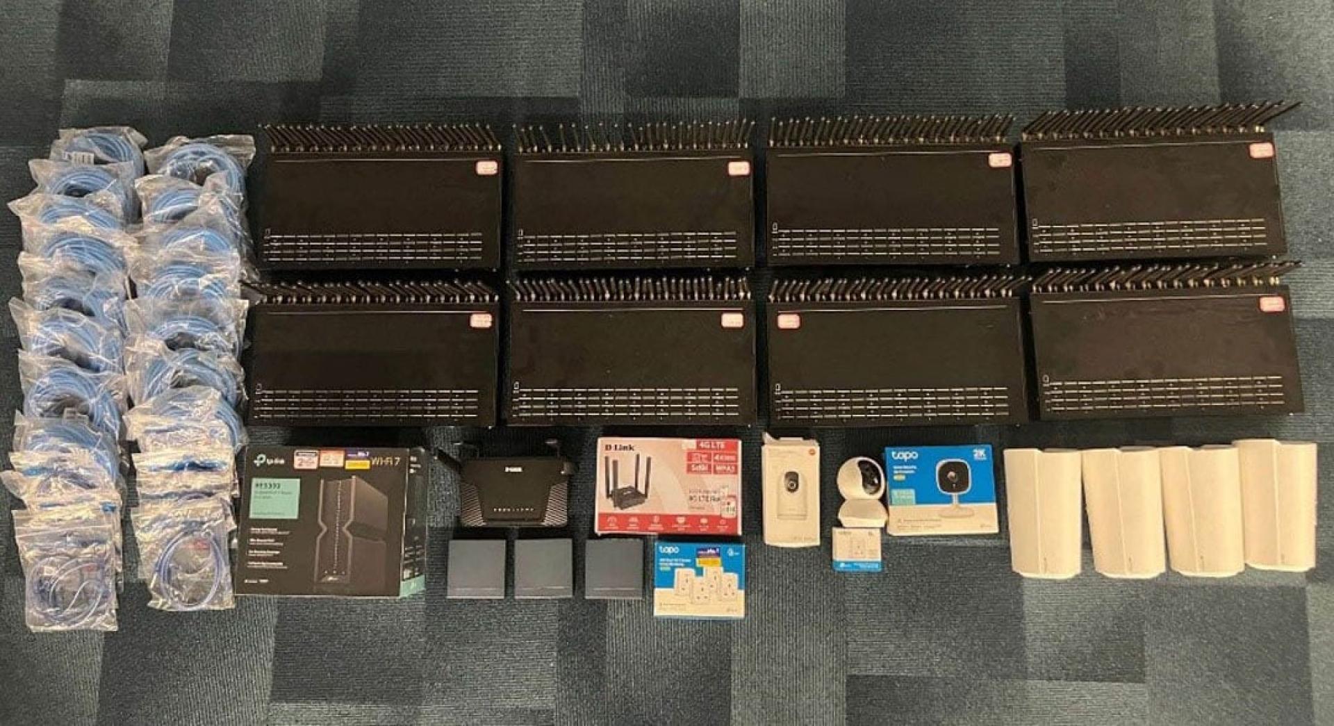 三地警方共查获226台GSM设备，其中在新加坡查获75台。
