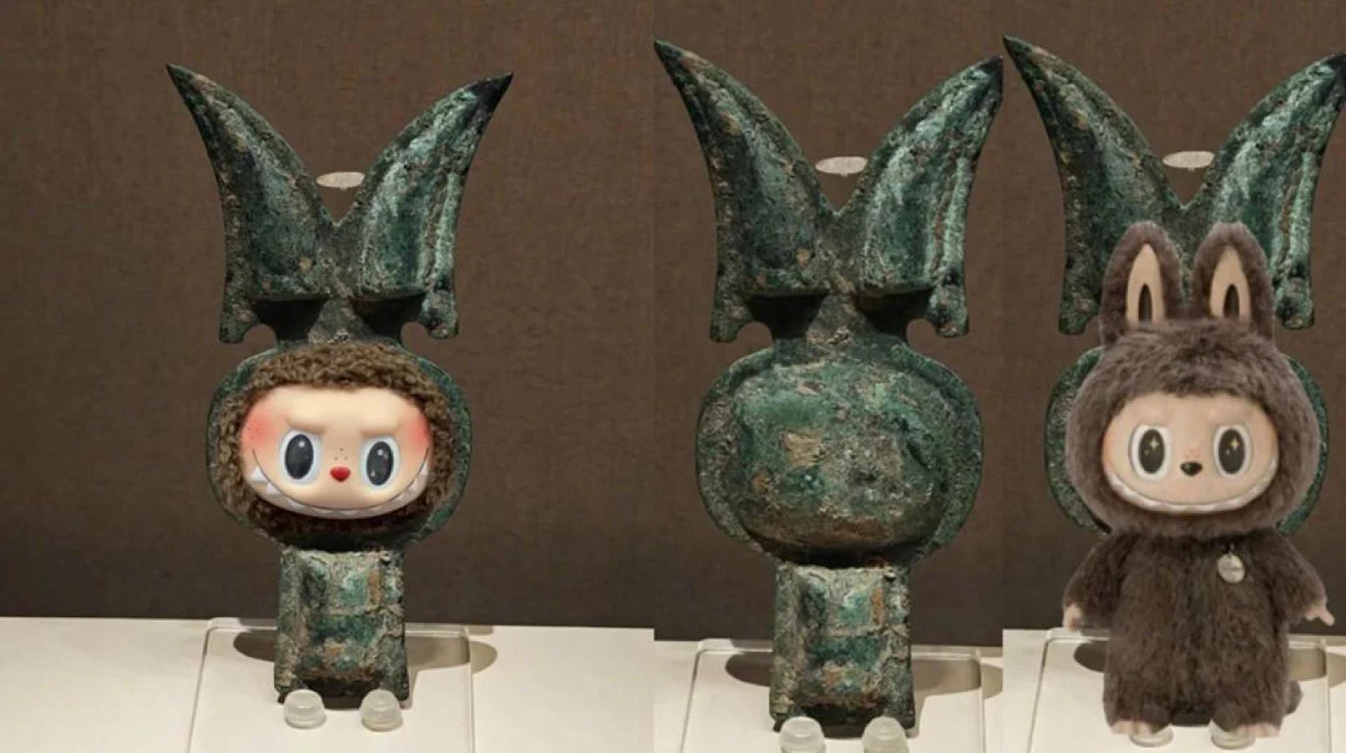 河南洛阳博物馆，一青铜器展品“当卢”竟意外“撞脸Labubu”。