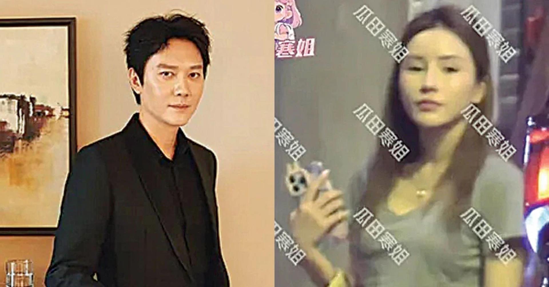 冯绍峰被拍到带着新女友（右）与友人聚餐。