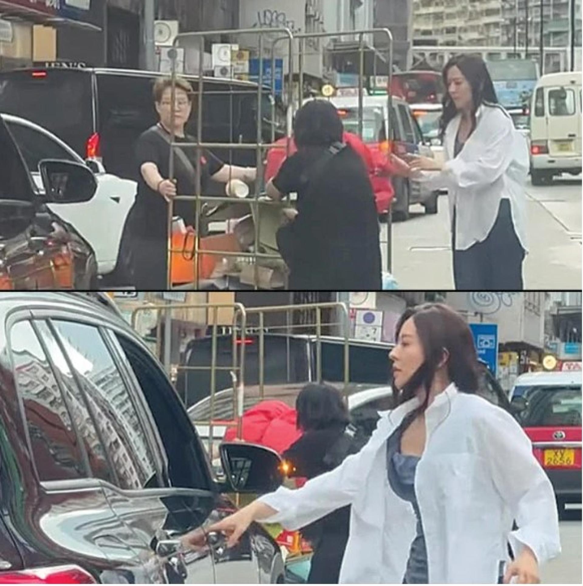 唐诗咏见婆婆要帮忙立即下车。