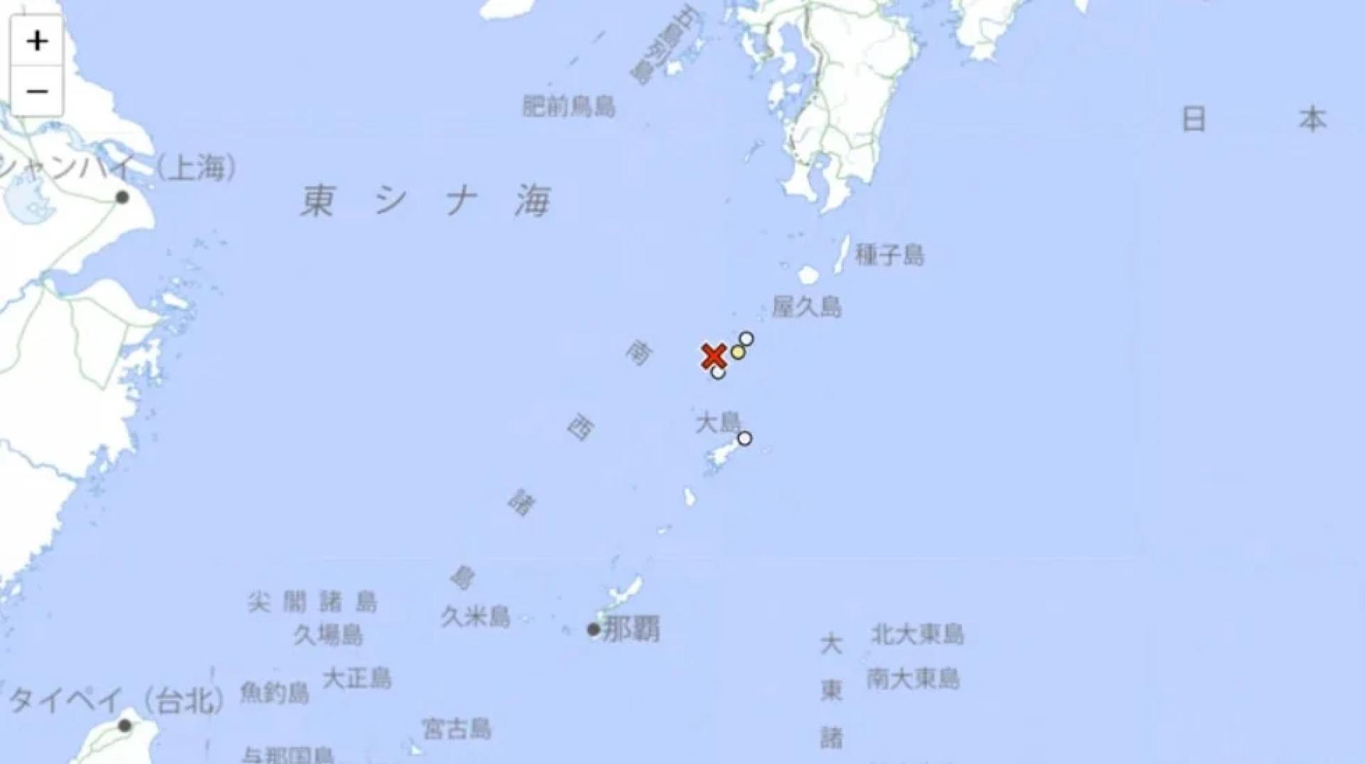日本南部鹿儿岛县外海的吐噶喇群岛，3天总共发生250次地震。（取自日本气象厅）