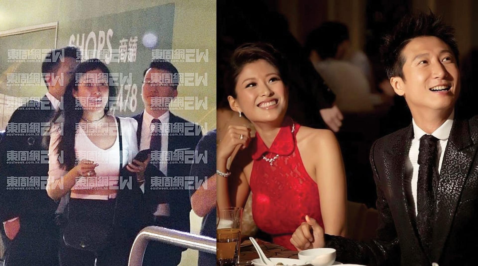 （左）周家蔚与3男约会。（右）周家蔚与洪天明婚后不时秀恩爱。