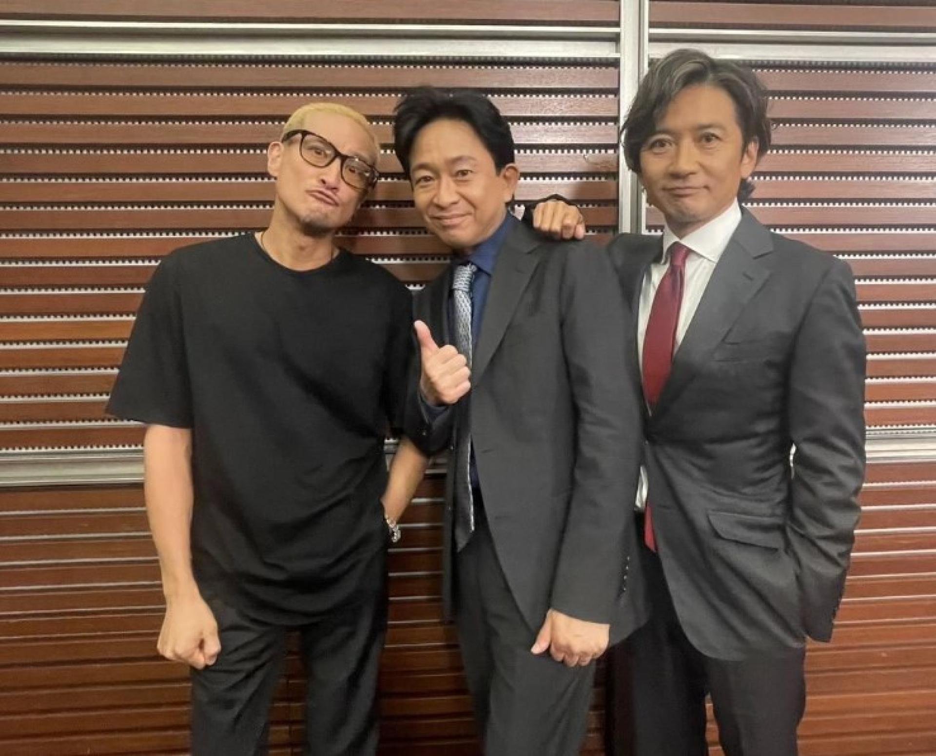 国分太一（右）闹出丑闻无限期停工，他所属的TOKIO宣布解散，左起为松冈昌宏、城岛茂。