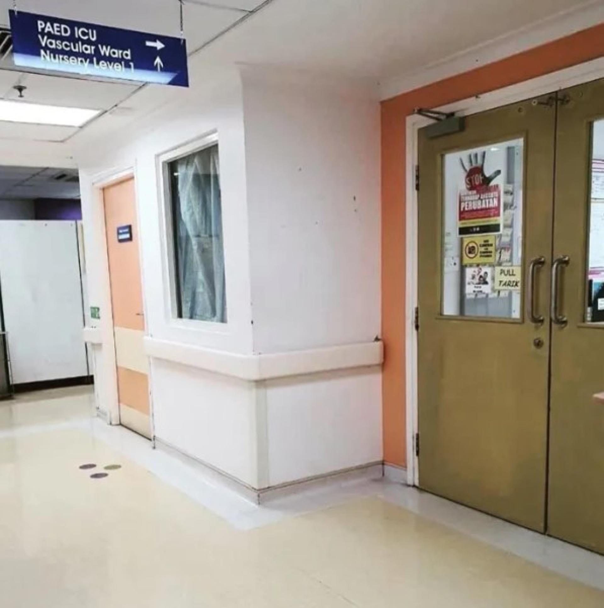 砂拉越中央医院儿科深切治疗部（ICU）档案照。