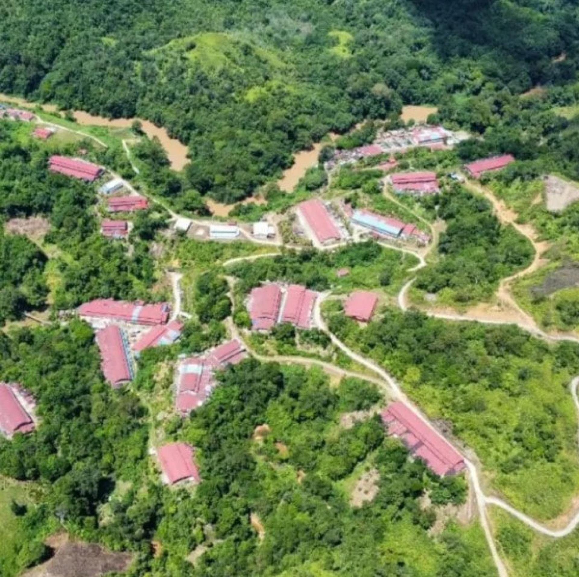 加拿逸尼曼偏远地区的Nanga Jagau重置区空拍图。